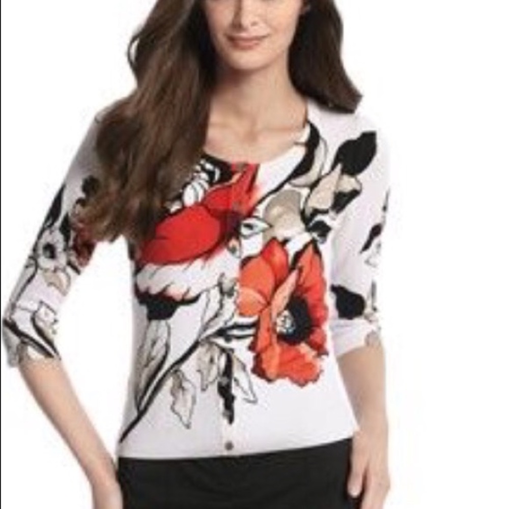 White House Black Market Poppy Cardigan